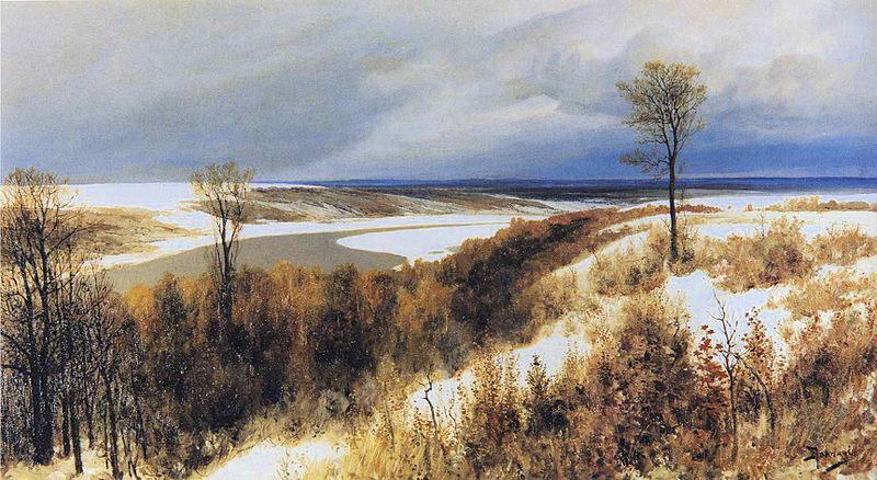 Vasiliy Polenov Early Snow France oil painting art